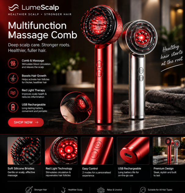 LUMELOOP Comb Scalp Massager